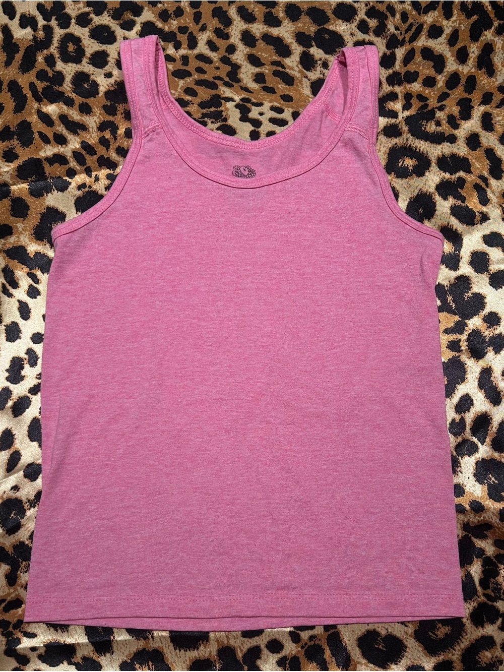 Girls Fruit of the Loom Pink Heathered Tank Top